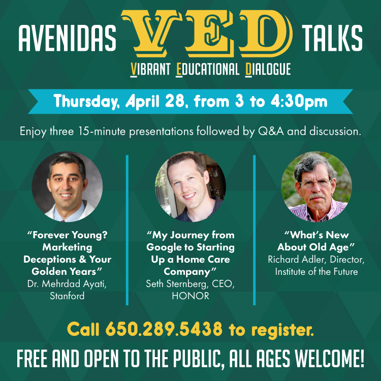 Dr. Ayati, Board Certified in Geriatric Medicine, speaking on VED talks about healthy aging